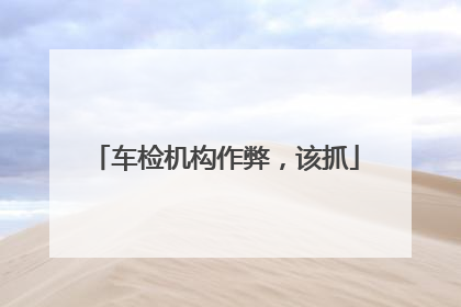 车检机构作弊，该抓