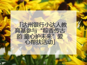 达州银行小达人教育基参与“粽香传古韵 童心护未来”爱心帮扶活动