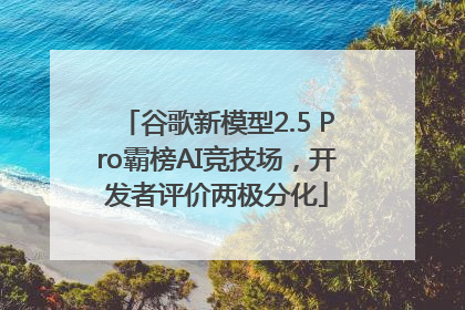 谷歌新模型2.5 Pro霸榜AI竞技场，开发者评价两极分化