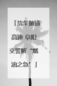货车抛锚高速 阜阳交警解“燃油之急”
