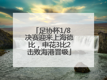 足协杯1/8决赛迎来上海德比，申花3比2击败海港晋级