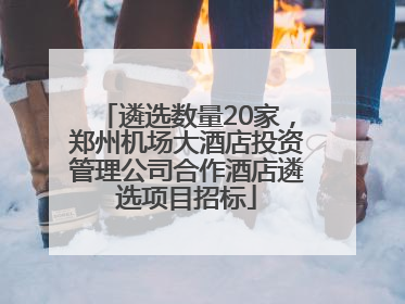 遴选数量20家，郑州机场大酒店投资管理公司合作酒店遴选项目招标