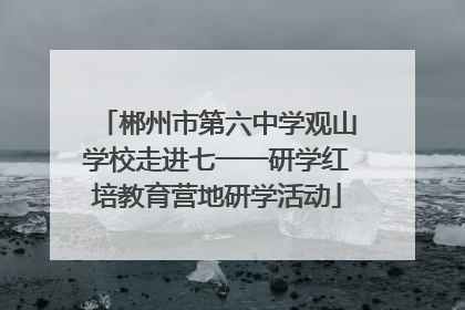 郴州市第六中学观山学校走进七一一研学红培教育营地研学活动