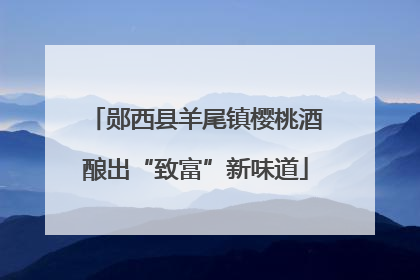 郧西县羊尾镇樱桃酒酿出“致富”新味道