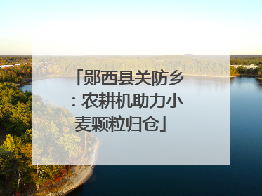 郧西县关防乡：农耕机助力小麦颗粒归仓