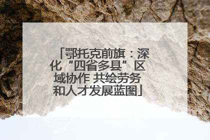 鄂托克前旗：深化“四省多县”区域协作 共绘劳务和人才发展蓝图