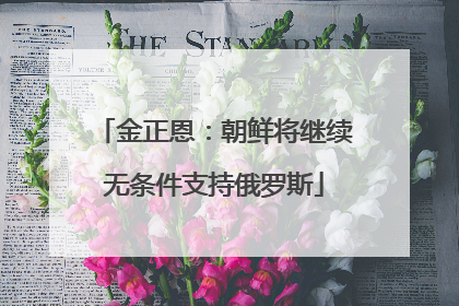 金正恩：朝鲜将继续无条件支持俄罗斯