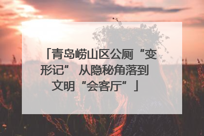 青岛崂山区公厕“变形记” 从隐秘角落到文明“会客厅”