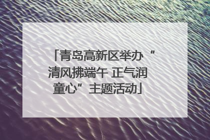青岛高新区举办“清风拂端午 正气润童心”主题活动
