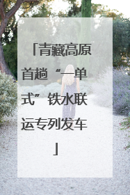 青藏高原首趟“一单式”铁水联运专列发车