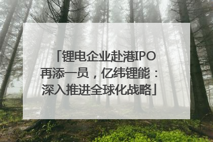 锂电企业赴港IPO再添一员，亿纬锂能：深入推进全球化战略