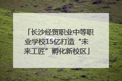 长沙经贸职业中等职业学校15亿打造“未来工匠”孵化新校区