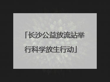 长沙公益放流站举行科学放生行动