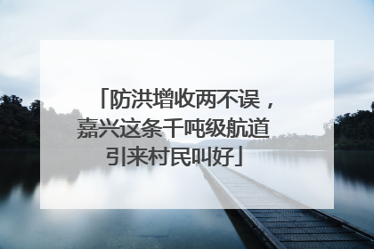 防洪增收两不误，嘉兴这条千吨级航道引来村民叫好