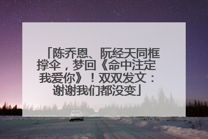 陈乔恩、阮经天同框撑伞，梦回《命中注定我爱你》！双双发文：谢谢我们都没变