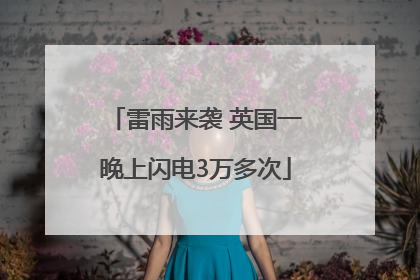 雷雨来袭 英国一晚上闪电3万多次