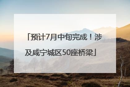 预计7月中旬完成！涉及咸宁城区50座桥梁