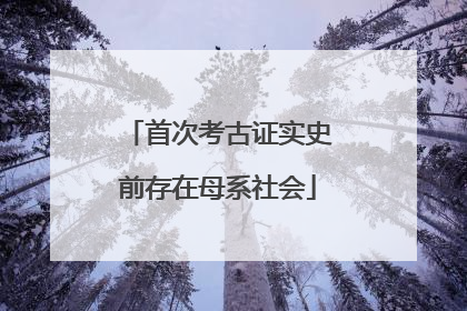 首次考古证实史前存在母系社会