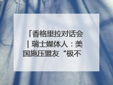 香格里拉对话会｜瑞士媒体人：美国施压盟友“极不理性” 欧洲国家无意与中国“脱钩断链”