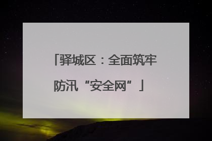 驿城区：全面筑牢防汛“安全网”
