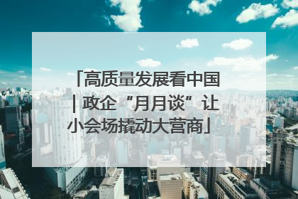 高质量发展看中国｜政企“月月谈”让小会场撬动大营商