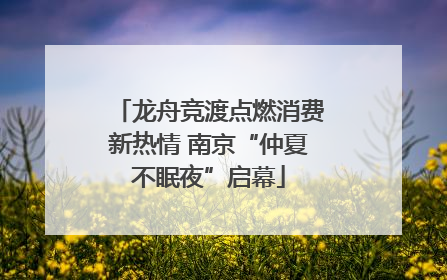 龙舟竞渡点燃消费新热情 南京“仲夏不眠夜”启幕