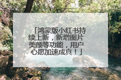 鸿蒙版小红书持续上新,新增图片美颜等功能,用户心愿加速成真!