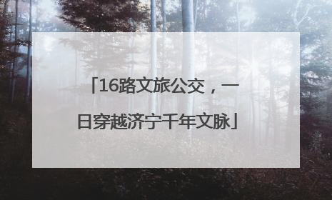 16路文旅公交，一日穿越济宁千年文脉