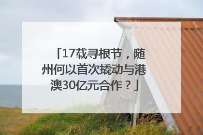 17载寻根节，随州何以首次撬动与港澳30亿元合作？
