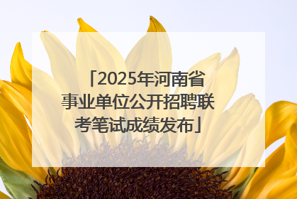 2025年河南省事业单位公开招聘联考笔试成绩发布