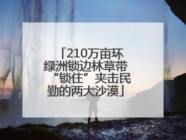 210万亩环绿洲锁边林草带“锁住”夹击民勤的两大沙漠