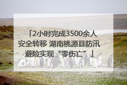 2小时完成3500余人安全转移 湖南桃源县防汛避险实现“零伤亡”