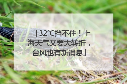 32℃挡不住！上海天气又要大转折，台风也有新消息