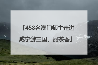 458名澳门师生走进咸宁游三国、品茶香