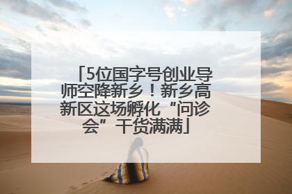 5位国字号创业导师空降新乡！新乡高新区这场孵化“问诊会”干货满满