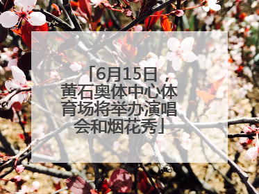 6月15日，黄石奥体中心体育场将举办演唱会和烟花秀