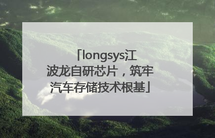 longsys江波龙自研芯片，筑牢汽车存储技术根基